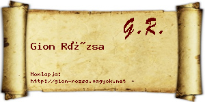 Gion Rózsa névjegykártya